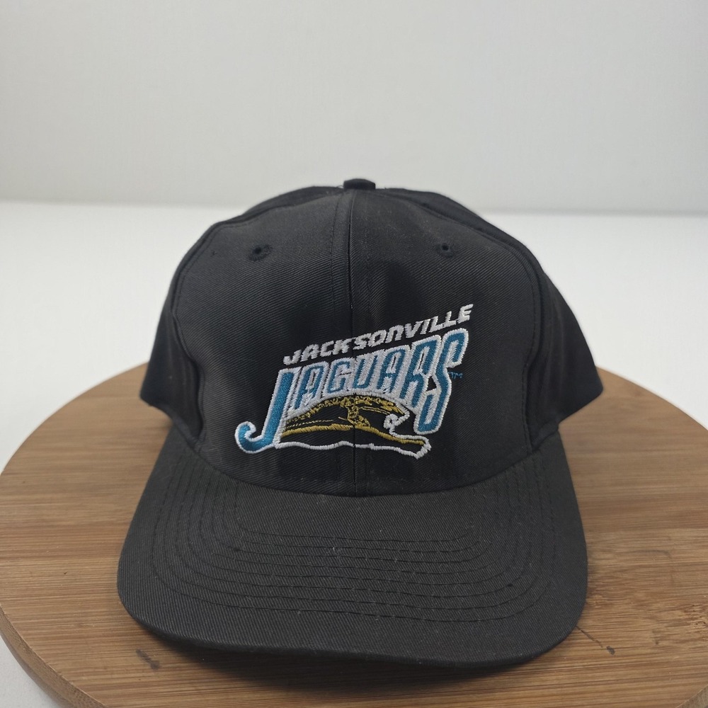 Vintage Jacksonville Jaguars Hat Cap Snap Back Mens One Size NFL Universal Black